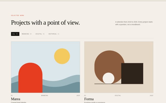 Html Css Javascript Expandible Caard Atelier — Editorial Portfolio Template | Getly